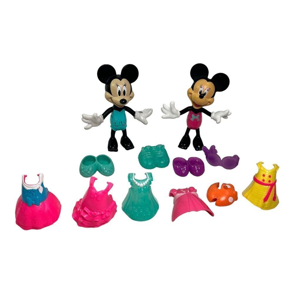 Minnie Mouse Snap N Style Bowtique (LOT) Figures Accessories Clothes Shoes